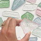 TETOU Blank Irregular Shaped Pieces Sea Glass Place Cards DIY Name Cards for Beach Wedding, Banquets Dinner Party Events Decoration