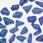 TETOU Blank Irregular Shaped Pieces Sea Glass Place Cards DIY Name Cards for Beach Wedding, Banquets Dinner Party Events Decoration