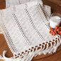 TETOU Boho Blue Table Runner with Tassels 72 Inches Long Macrame Farmhouse Table Runners for Home Decor Party Bohemian Rustic Bridal Shower Dining Decorations(12x72 Inches)