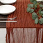 TETOU Cheesecloth Table Runner Boho Gauze Cheese Cloth Table Runner Wedding Home Table Decor