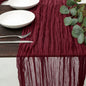 TETOU Cheesecloth Table Runner Boho Gauze Cheese Cloth Table Runner Wedding Home Table Decor
