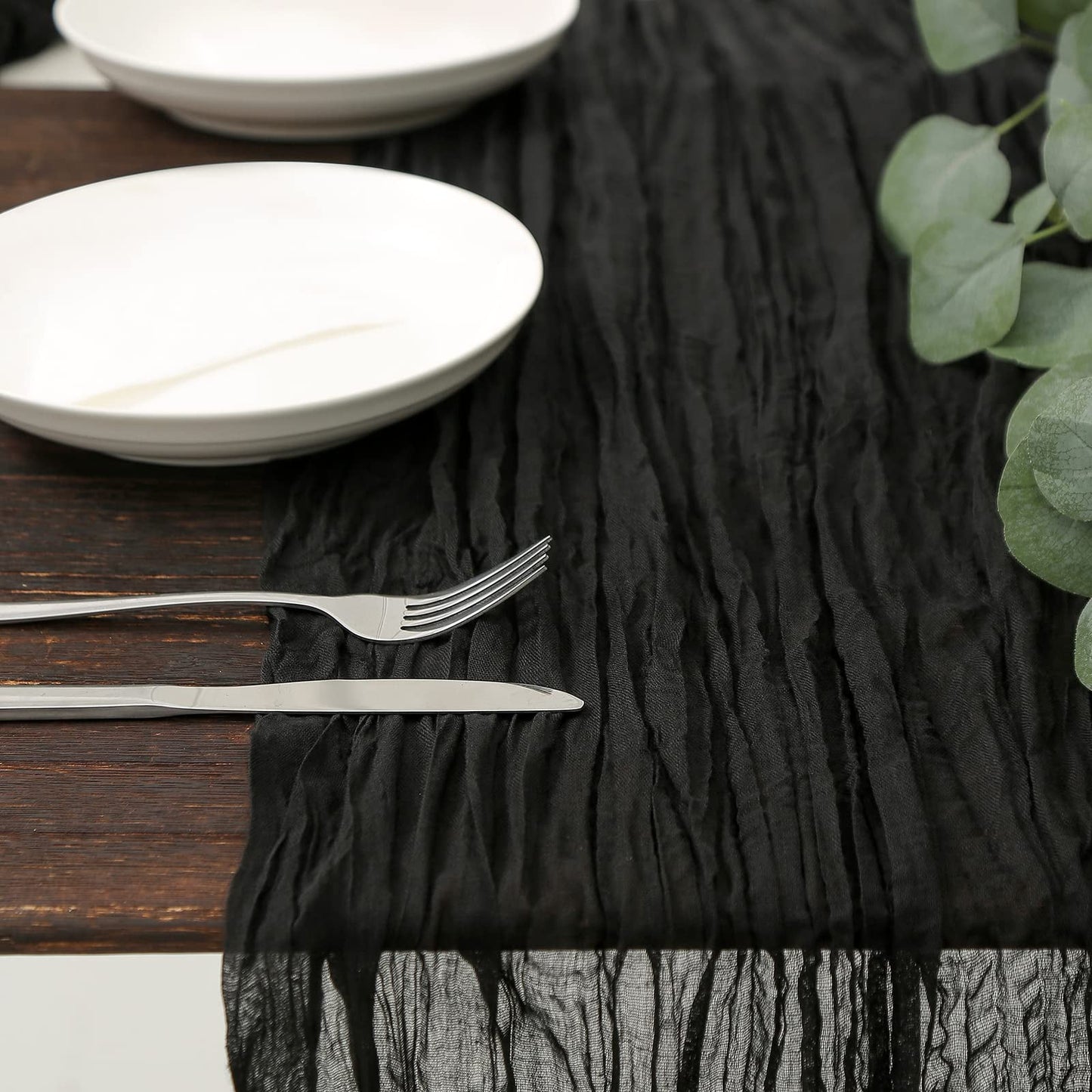 TETOU Cheesecloth Table Runner Boho Gauze Cheese Cloth Table Runner Wedding Home Table Decor