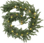 TETOU Christmas Cedar Garland, Pre-lit Faux Cypress Garland, Realistic Artificial Greenery Pine Garland, Christmas Decoration for Indoor Table Mantle Wall Fireplace Shelf Winter Decor - 1Pack