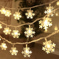 TETOU Christmas Decorations Lights,20 Ft 40 LED Christmas Tree Snowflakes String Lights Battery Operated Fairy Lights for Bedroom Room Party Home Xmas Tree Indoor Outdoor Decorations