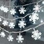 TETOU Christmas Decorations Lights,20 Ft 40 LED Snowflake String Lights Battery Operated Fairy Lights for Bedroom Room Party Home Xmas Tree Indoor Outdoor Decorations (White)