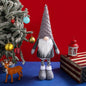 TETOU Christmas Gnomes 23In Large Gnome Plush Swedish Gnome for Scandinavian Christmas Holiday Home Decor (Grey)