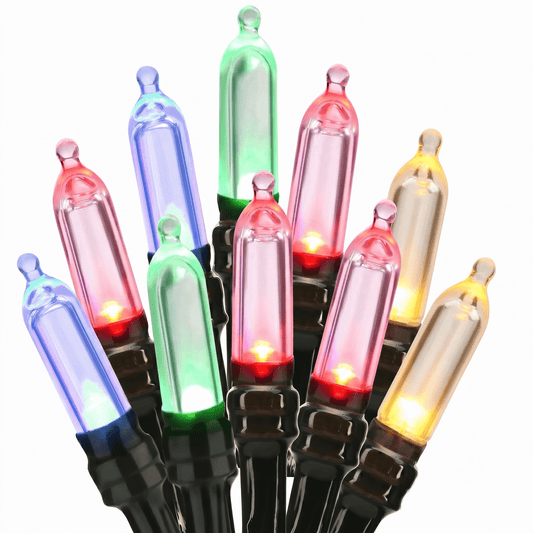TETOU Christmas Lights,16.5Ft 50 LED Battery Mini Xmas Tree Lights,8 Modes Waterproof String Lights with Timer for Outdoor Indoor Home Christmas Party Yard Decoration(Multicolor)