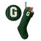 TETOU Christmas Stockings with Initials Letter 18" Stockings for Christmas Decoration- Green A