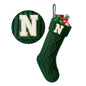 TETOU Christmas Stockings with Initials Letter 18" Stockings for Christmas Decoration - Green A