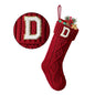 TETOU Christmas Stockings with Initials Letter 18" Stockings for Christmas Decoration - Red J