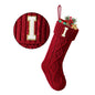 TETOU Christmas Stockings with Initials Letter 18" Stockings for Christmas Decoration - Red A