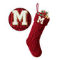 TETOU Christmas Stockings with Initials Letter 18" Stockings for Christmas Decoration - Red A