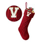 TETOU Christmas Stockings with Initials Letter 18" Stockings for Christmas Decoration - Red J
