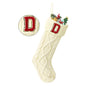 TETOU Christmas Stockings with Initials Letter 18" Stockings for Christmas Decoration - White A