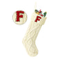 TETOU Christmas Stockings with Initials Letter 18" Stockings for Christmas Decoration - White A
