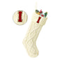 TETOU Christmas Stockings with Initials Letter 18" Stockings for Christmas Decoration - White A