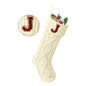 TETOU Christmas Stockings with Initials Letter 18" Stockings for Christmas Decoration - White A