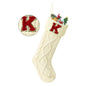TETOU Christmas Stockings with Initials Letter 18" Stockings for Christmas Decoration - White A