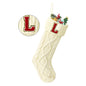 TETOU Christmas Stockings with Initials Letter 18" Stockings for Christmas Decoration - White A