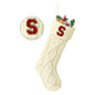 TETOU Christmas Stockings with Initials Letter 18" Stockings for Christmas Decoration - White A