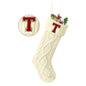 TETOU Christmas Stockings with Initials Letter 18" Stockings for Christmas Decoration - White A