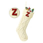 TETOU Christmas Stockings with Initials Letter 18" Stockings for Christmas Decoration - White A