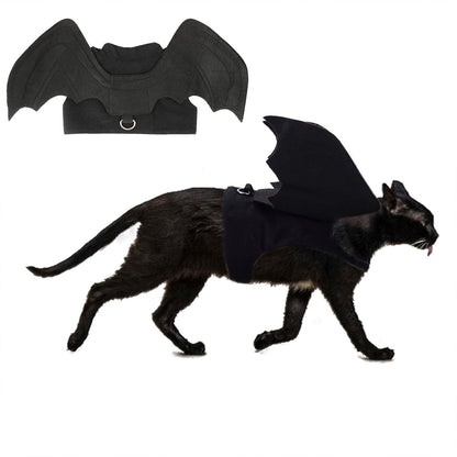 TETOU Dog Halloween Costume, Halloween Bat Fairy Wings Pet Harness Costumes for Dogs Cats Hallowe'en Party