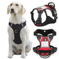 TETOU Dog Harness, No-Pull Pet Harness, Adjustable Reflective Soft Padded Dog Vest with Handle, Nameplate Design for DIY Name Phone Number Address, Suitable for Small Medium Large Dogs - Black M