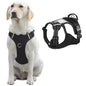 TETOU Dog Harness, No-Pull Pet Harness, Adjustable Reflective Soft Padded Dog Vest with Handle, Nameplate Design for DIY Name Phone Number Address, Suitable for Small Medium Large Dogs - Black M