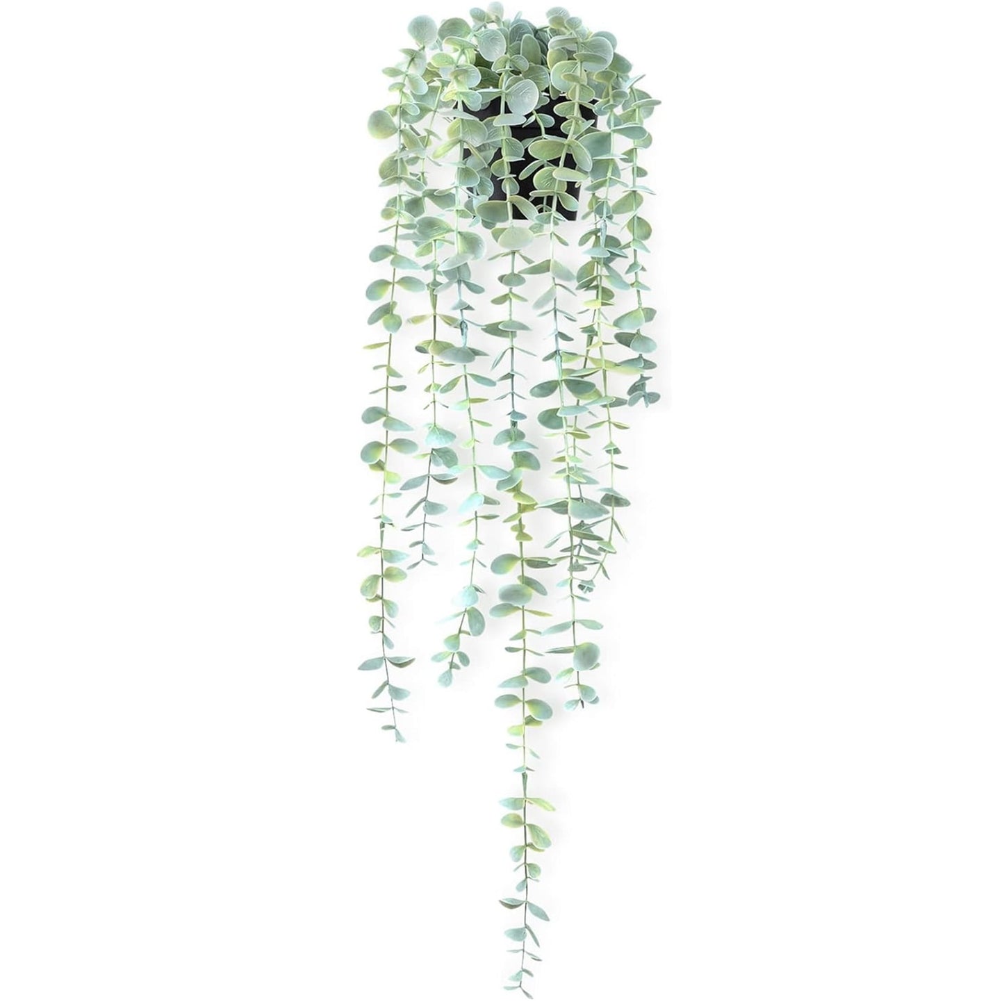 TETOU Faux Plants Artificial String of Pearls Plant in Pot Realistic Green Hanging Plants for Shelf Desk Home Garden Decor