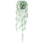 TETOU Faux Plants Artificial String of Pearls Plant in Pot Realistic Green Hanging Plants for Shelf Desk Home Garden Decor