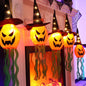 TETOU Halloween Decorations Outdoor Hanging Lights, Glowing Pumpkin Witch Hat Led Scary Light for Indoor Outside Party Tree Garden Porch Hallowe'en Decoration