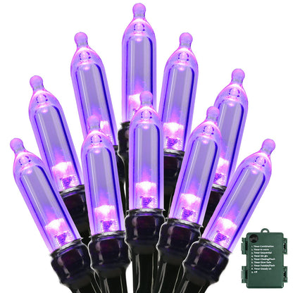 TETOU Halloween Lights, 33ft 100 LED Battery Hallowe'en Lights, 8 Modes String Lights with Timer, Indoor Outdoor Waterproof mini Lights String for Hallowe'en Bedroom Patio Decor