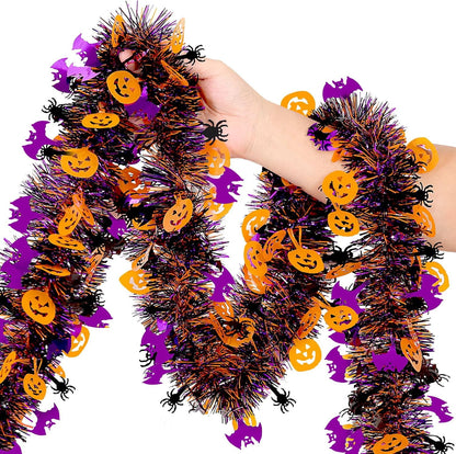 TETOU Easter Garland Decor,50Ft Pink Glitter Tinsel Spring Garland for Tree Home Fireplace Easter Party Indoor Outdoor Decoration