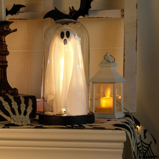 TETOU Halloween Indoor Decor,Cute Ghost with Light for Home Mantel Tabletop Halloween Indoor Party Decorations