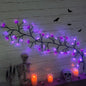 TETOU Halloween Willow Vine Twig Light LED Pumpkin Bat Branches Garland for Home Party Wall Fireplace Decoration