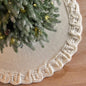 TETOU Knitted Christmas Tree Skirt 36 inches White Tree Skirt Rustic Christmas Tree Decorations Holiday Party Decor