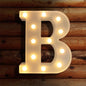 TETOU LED Letter Lights Luminous Letters Sign Home Decor for Wedding Birthday Party Christmas Battery Powered Decoration (A)
