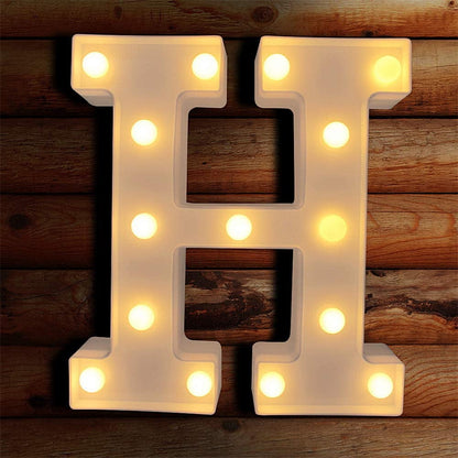 TETOU LED Letter Lights Luminous Letters Sign Home Decor for Wedding Birthday Party Christmas Battery Powered Decoration (A)