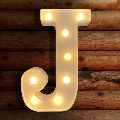 TETOU LED Letter Lights Luminous Letters Sign Home Decor for Wedding Birthday Party Christmas Battery Powered Decoration (A)