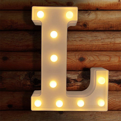 TETOU LED Letter Lights Luminous Letters Sign Home Decor for Wedding Birthday Party Christmas Battery Powered Decoration (A)