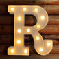 TETOU LED Letter Lights Luminous Letters Sign Home Decor for Wedding Birthday Party Christmas Battery Powered Decoration (A)