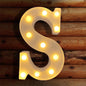 TETOU LED Letter Lights Luminous Letters Sign Home Decor for Wedding Birthday Party Christmas Battery Powered Decoration (A)