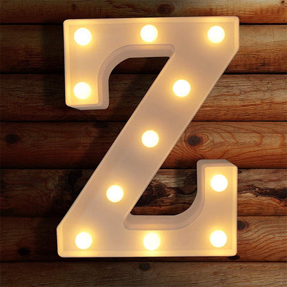 TETOU LED Letter Lights Luminous Letters Sign Home Decor for Wedding Birthday Party Christmas Battery Powered Decoration (A)