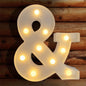 TETOU LED Letter Lights Luminous Letters Sign Home Decor for Wedding Birthday Party Christmas Battery Powered Decoration (A)