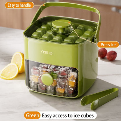 TETOU Large Capacity Ice Cube Mold 48 Ice Trays Easy-Press Ice Cube Mold,Double Layer, Food-Grade Plastic Ice Storage Tray for Freezer（white）