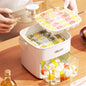 TETOU Large Capacity Ice Cube Mold 48 Ice Trays Easy-Press Ice Cube Mold,Double Layer, Food-Grade Plastic Ice Storage Tray for Freezer（white）
