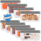 TETOU Reusable Gallon Freezer Bags 6pcs XL Silicone Food Storage Leakproof Bags for Meat Fruit Vegetable Lunch Travel Storage Bags