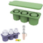 TETOU Silicone Ice Cube Tray with Lid for 20-40 oz Tumblers,3 Hollow Cylinder Ice Cube Molds for Mug,Reusable Large Ice Cube Trays for Chilling Cocktails,Whiskey,Drinks,Coffee - Blue
