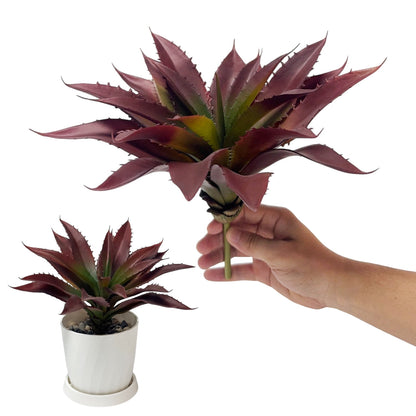 TETOU Succulents Plants Artificial Aloe Plant 12.5" Large Fake Succulents Unpotted Indoor & Outdoor Home Greenery Decor